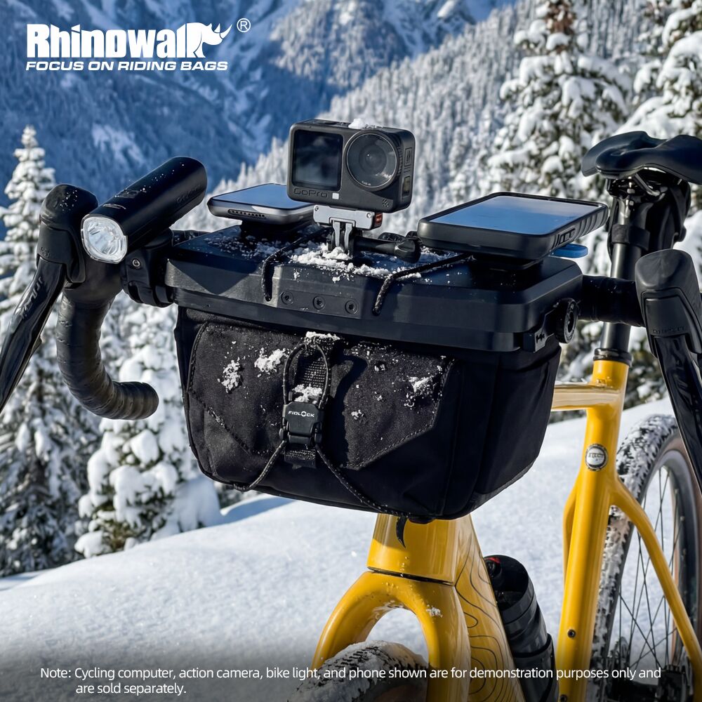 Mountain Biking Hip Pack - Rhinowalk 3.3L Fietsstuurtas Snelontgrendelbare Modulaire Vooropbergtas