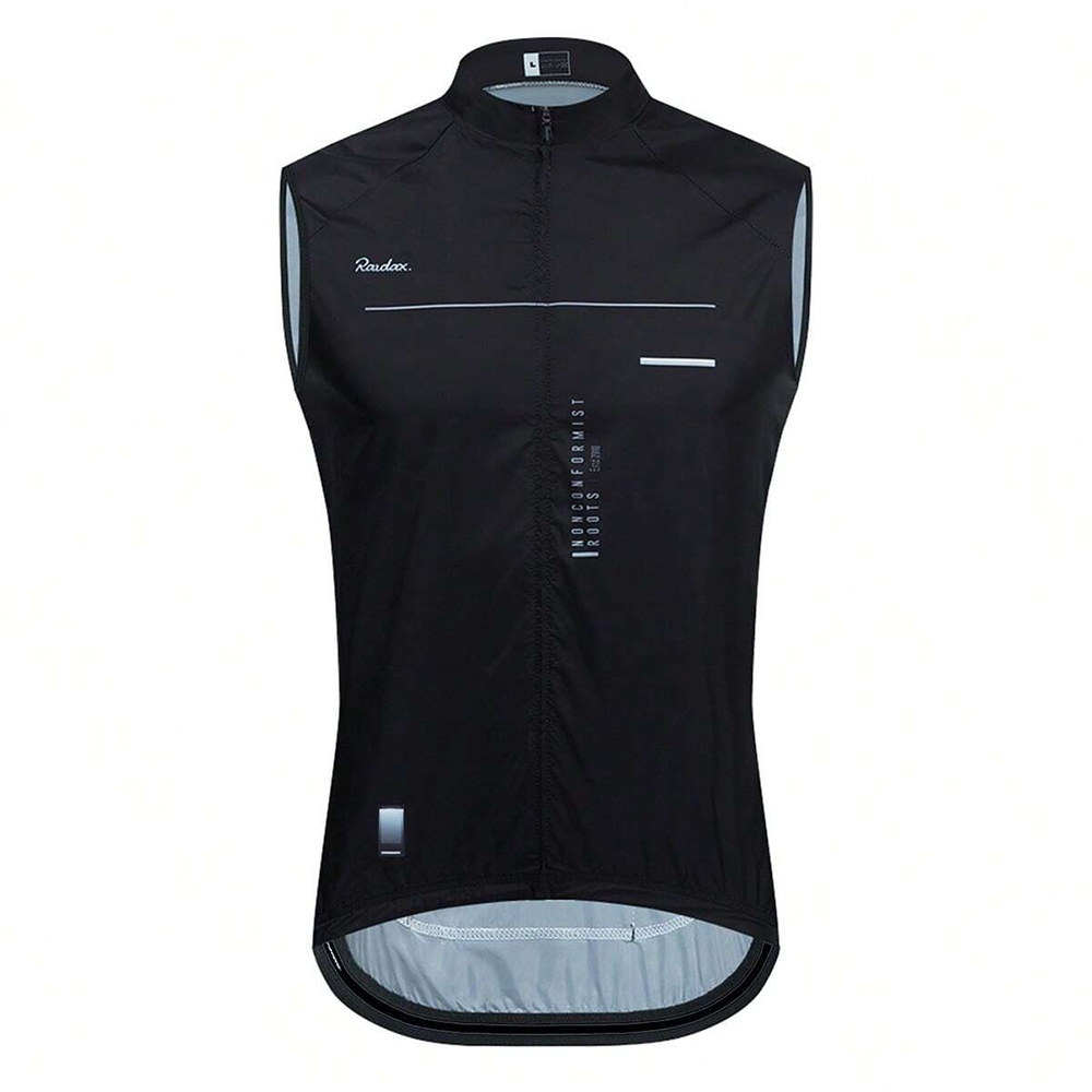 Mountain Biking Vest - Zwart mouwloos mesh wielertrui winddicht ademend