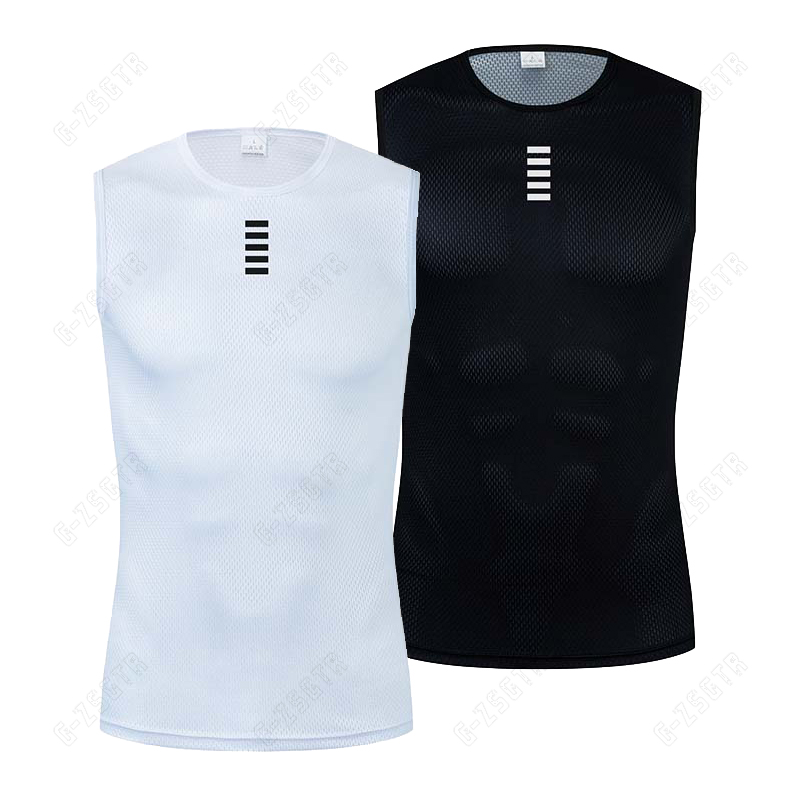 Mountain Biking Vest - Fietsen Basislaag Reflecterend Ondergoed Wit Wielertrui