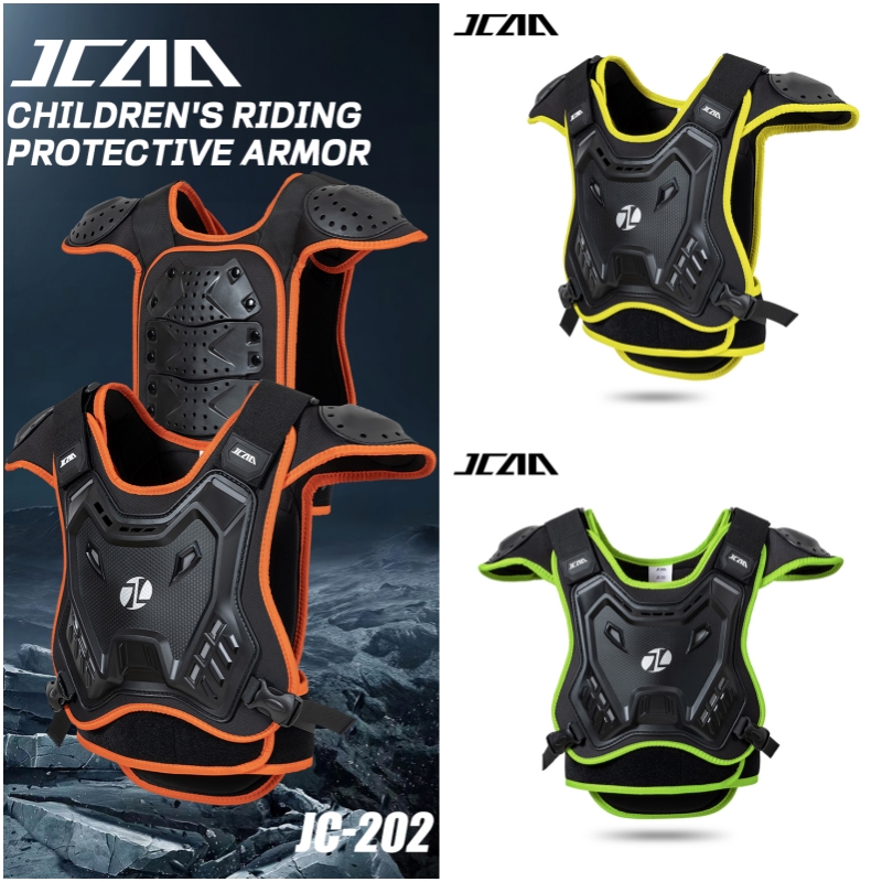 Mountain Biking Chest Protector - JCAA Kinderen Motorfiets Borstbeschermer met Rugbeschermer