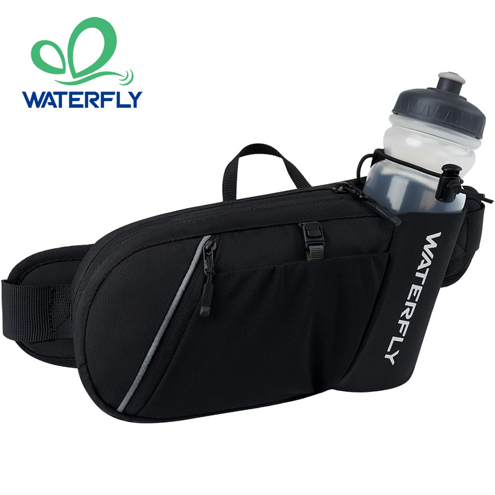 Mountain Biking Hip Pack - WATERFLY heuptasje: wandelwaterfleshouder met riem heuptasje
